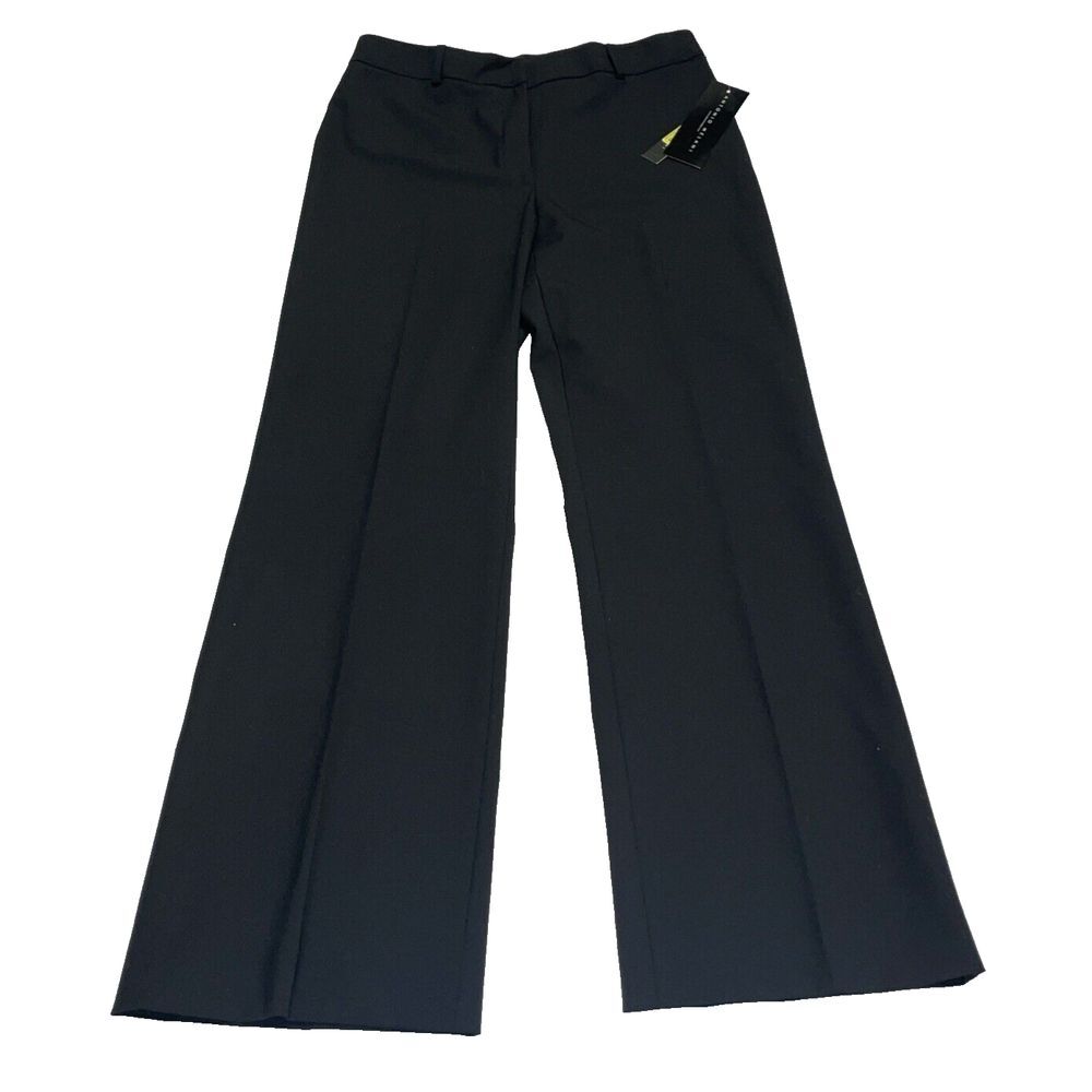 Antonio Melani Womens Black Stretch Wide Leg Dress Pants Size 6 Brand New